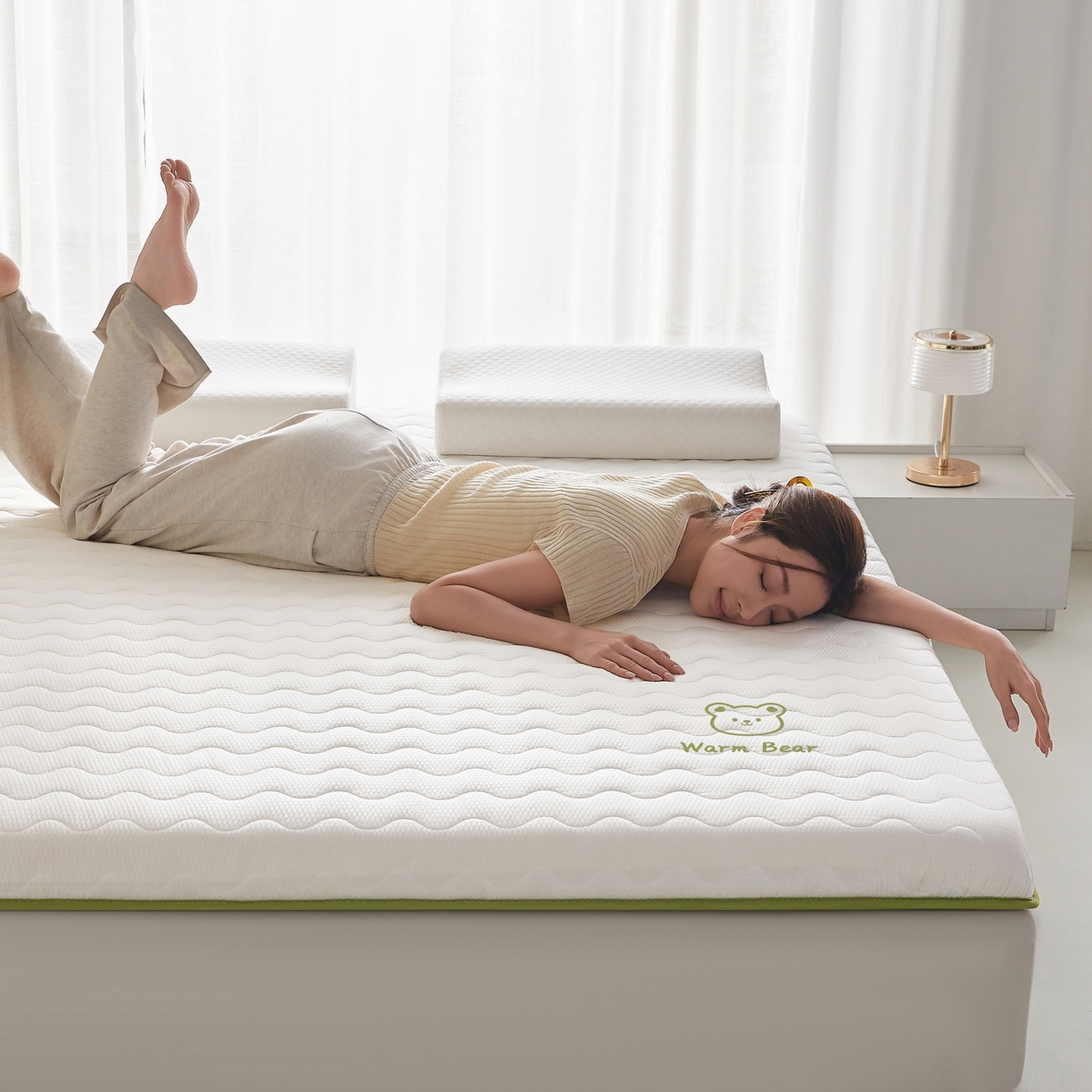 91家纺网 家纺一手货源 找家纺 （总）畅畅家纺 2026新款磨毛泡泡抗压棉床垫