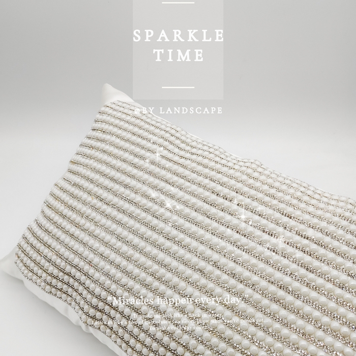 91家纺网 家纺一手货源 找家纺 （总）澜屿 2026新款满版珍珠镶钻抱枕装饰枕腰枕枕芯-琉光