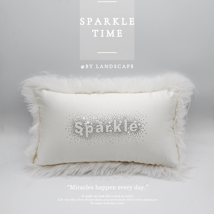 91家纺网 家纺一手货源 找家纺 （总）澜屿 2026新款珍珠钻羽毛边抱枕装饰枕腰枕枕芯-星羽