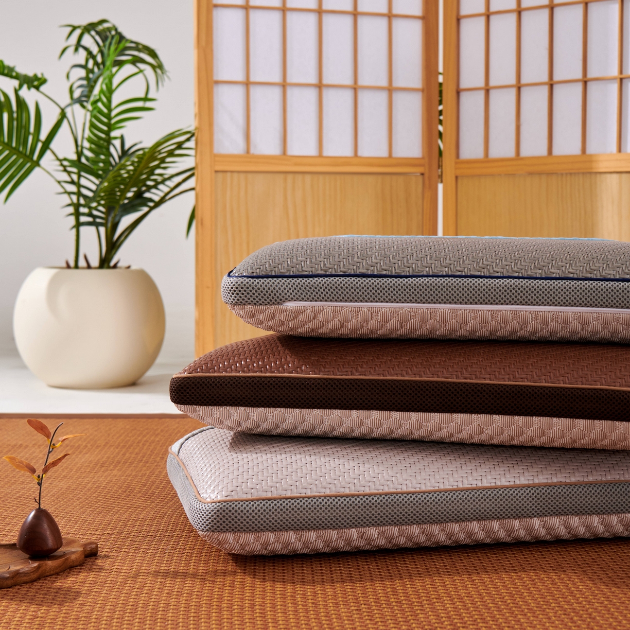 91家纺网 家纺一手货源 找家纺 永旺家纺 2026新款凉感PE藤记忆枕枕头枕芯 组合图仅供参考不可下单