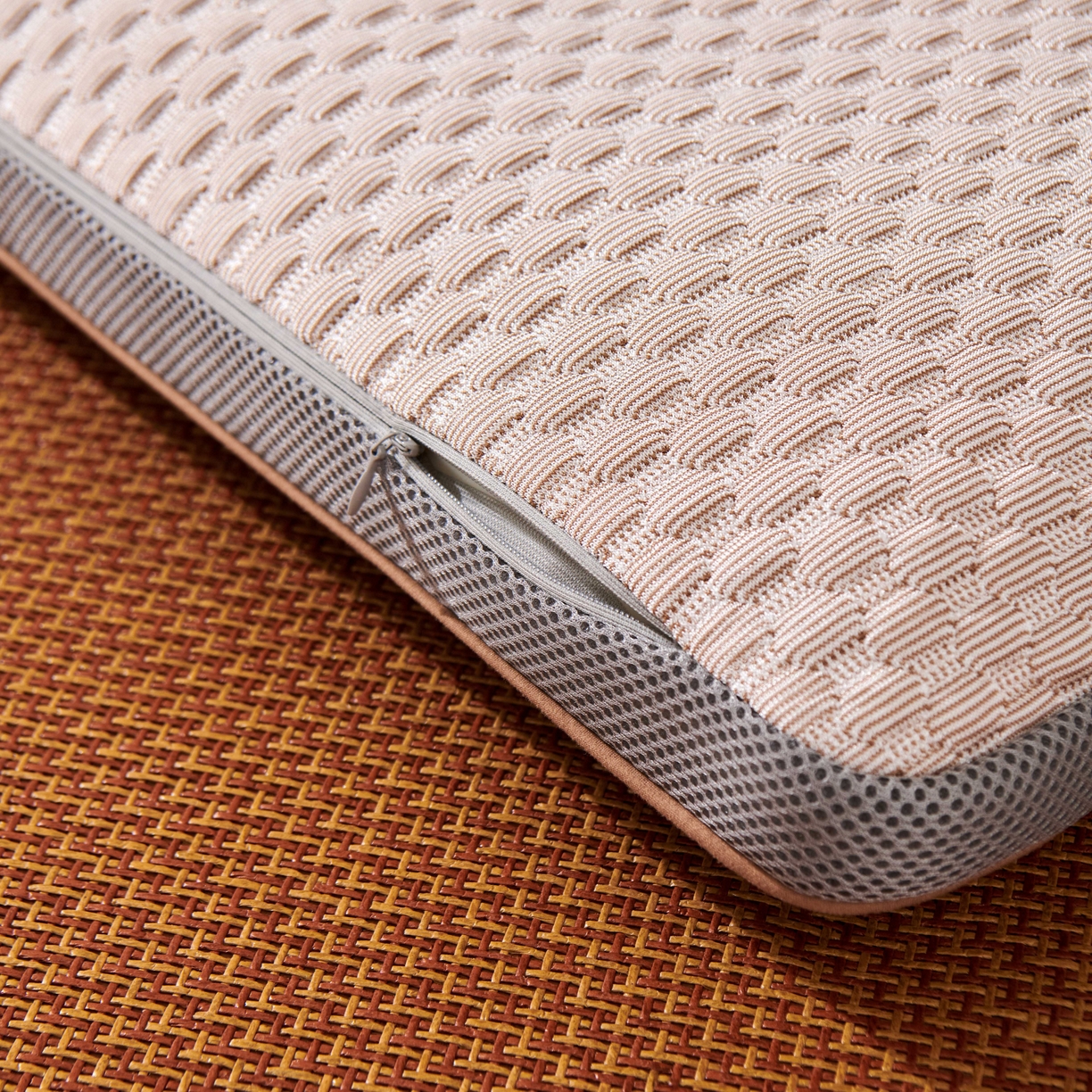 91家纺网 家纺一手货源 找家纺 永旺家纺 2026新款凉感PE藤记忆枕枕头枕芯 PE藤枕-浅灰