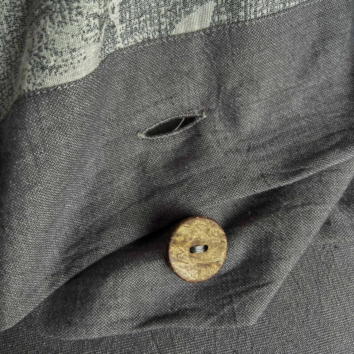 91家纺网 家纺一手货源 找家纺 （总）仰望棉麻双层纱供应链 2026新款茶语一花三色全棉色织提花双层纱纽扣款四件套