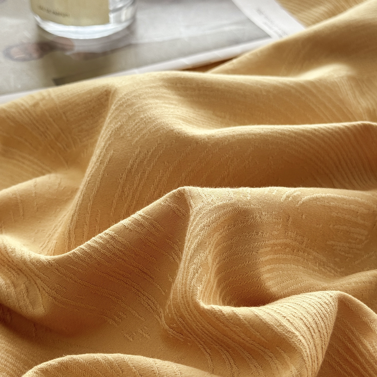 91家纺网 家纺一手货源 找家纺 女子家纺 2026新款40支全棉提花四件套--彩绘系列 彩绘-橘光