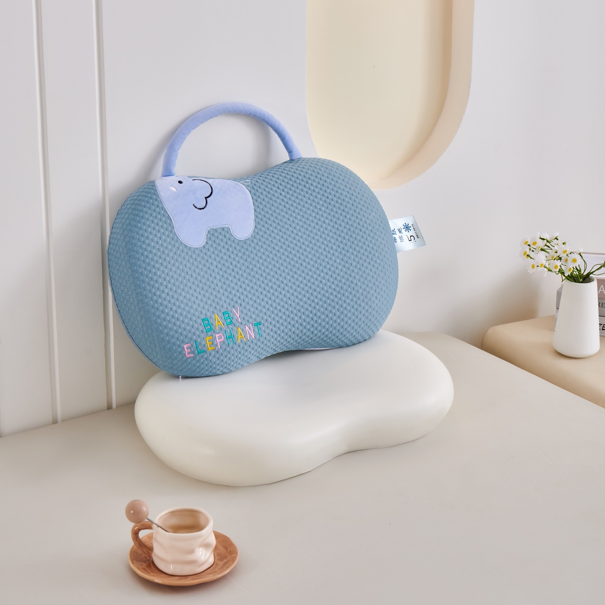 91家纺网 家纺一手货源 找家纺 永旺家纺 2026新款大象记忆枕枕头枕芯 大象记忆枕-蓝