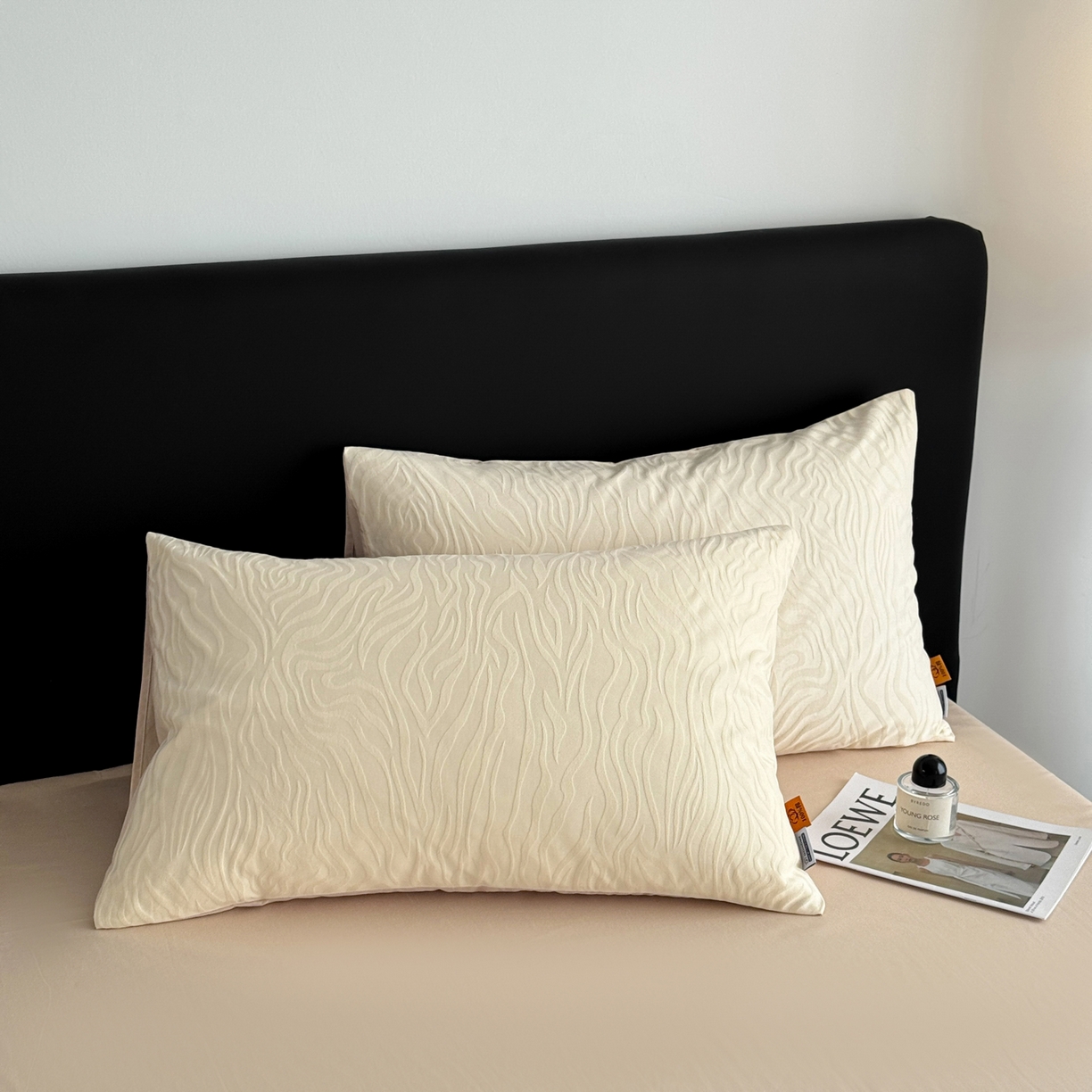 91家纺网 家纺一手货源 找家纺 女子家纺 2026新款40支全棉提花四件套--彩绘系列 青禾纹-奶咖