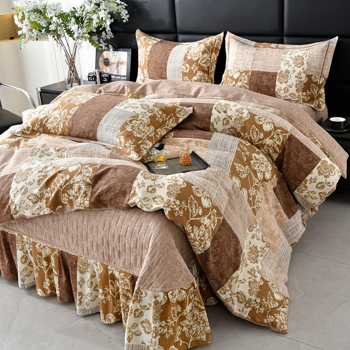 91家纺网 家纺一手货源 找家纺 （总）星窝 2026新款复古风仿麻床盖款四件套