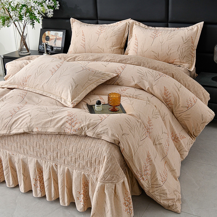 91家纺网 家纺一手货源 找家纺 （总）星窝 2026新款复古风仿麻床盖款四件套