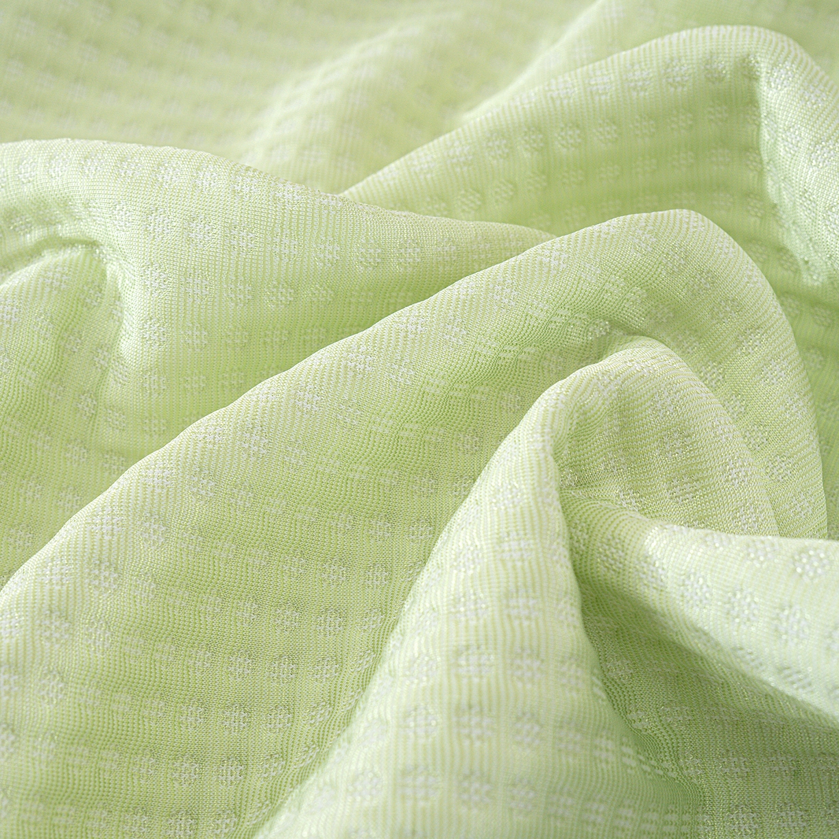 91家纺网 家纺一手货源 找家纺 悦织湾家纺 2026新款床裙款3D华夫格豆豆凉席三件套千鸟阁凉豆豆冰爽夏凉席子三件套 华夫格-果绿