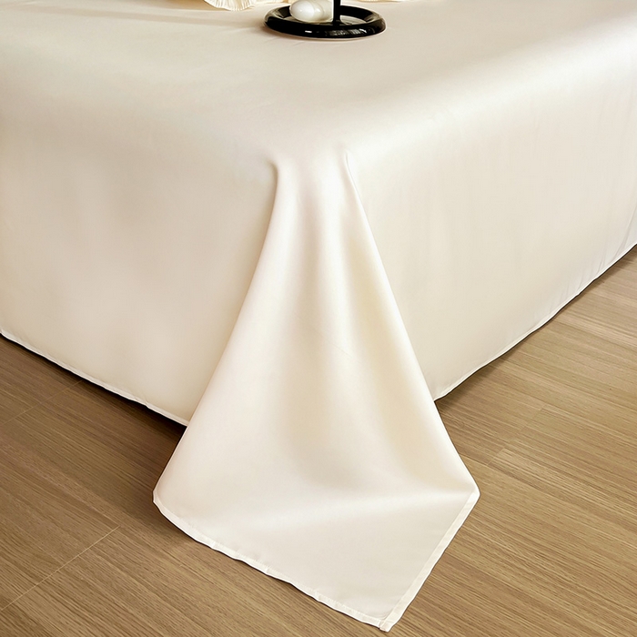 91家纺网 家纺一手货源 找家纺 花香四季家纺 2026新款亲肤天丝棉四件套 奶油白