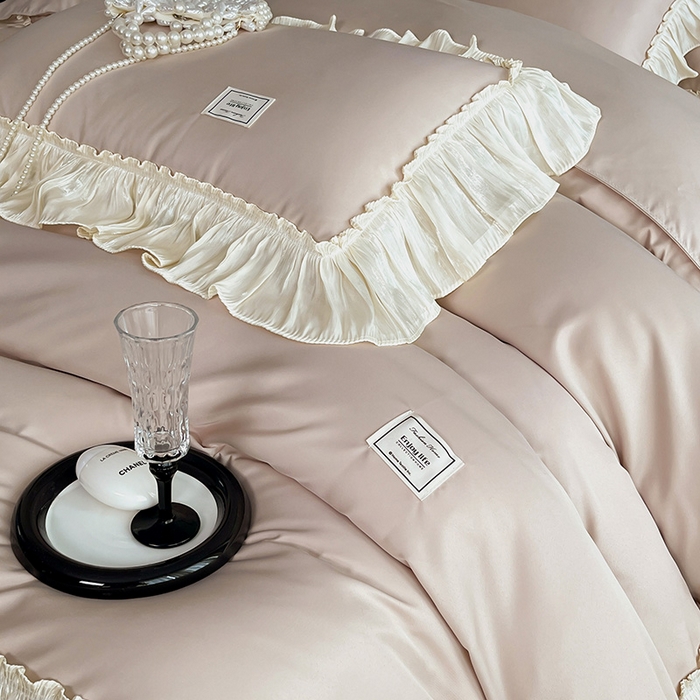 91家纺网 家纺一手货源 找家纺 花香四季家纺 2026新款亲肤天丝棉四件套 罗宾咖