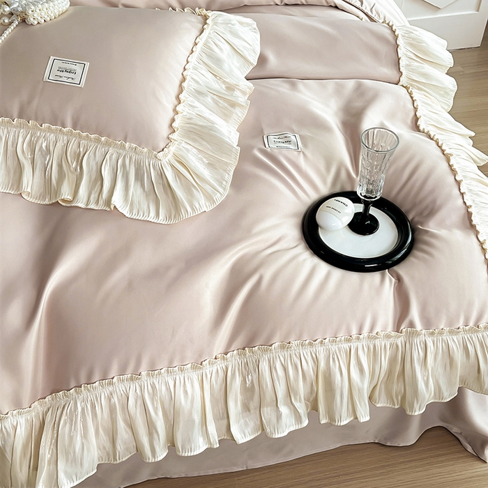 91家纺网 家纺一手货源 找家纺 花香四季家纺 2026新款亲肤天丝棉四件套 罗宾咖