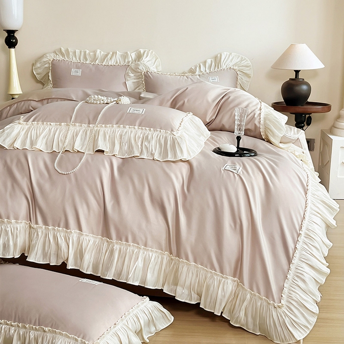 91家纺网 家纺一手货源 找家纺 花香四季家纺 2026新款亲肤天丝棉四件套 罗宾咖