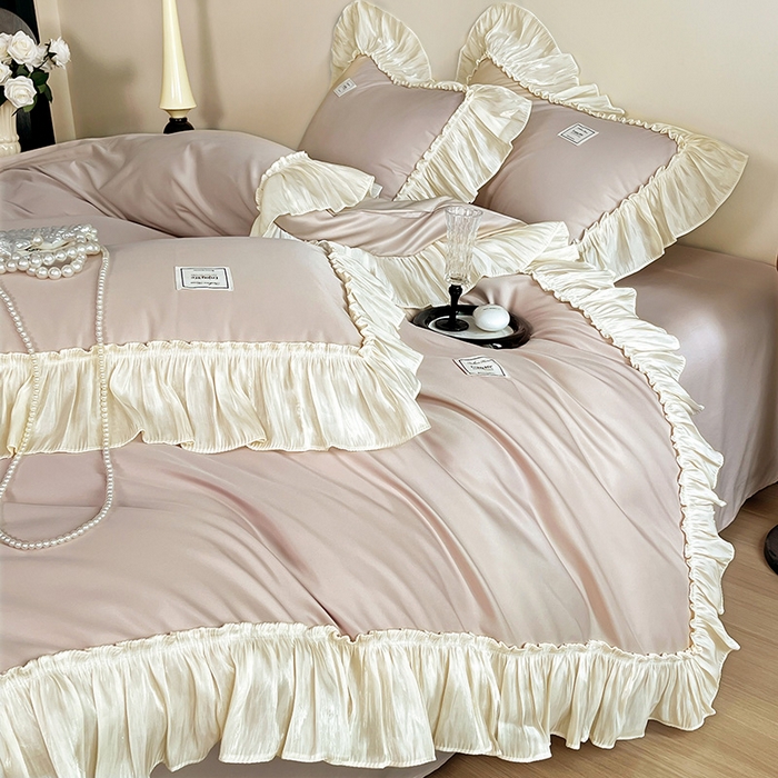 91家纺网 家纺一手货源 找家纺 花香四季家纺 2026新款亲肤天丝棉四件套 罗宾咖