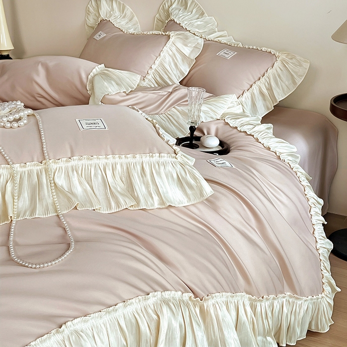 91家纺网 家纺一手货源 找家纺 花香四季家纺 2026新款亲肤天丝棉四件套 罗宾咖