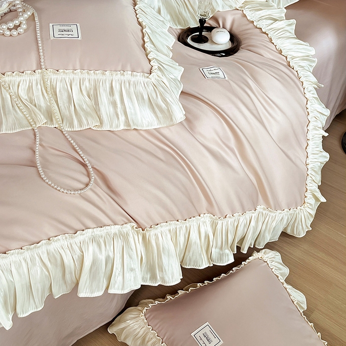 91家纺网 家纺一手货源 找家纺 花香四季家纺 2026新款亲肤天丝棉四件套 罗宾咖