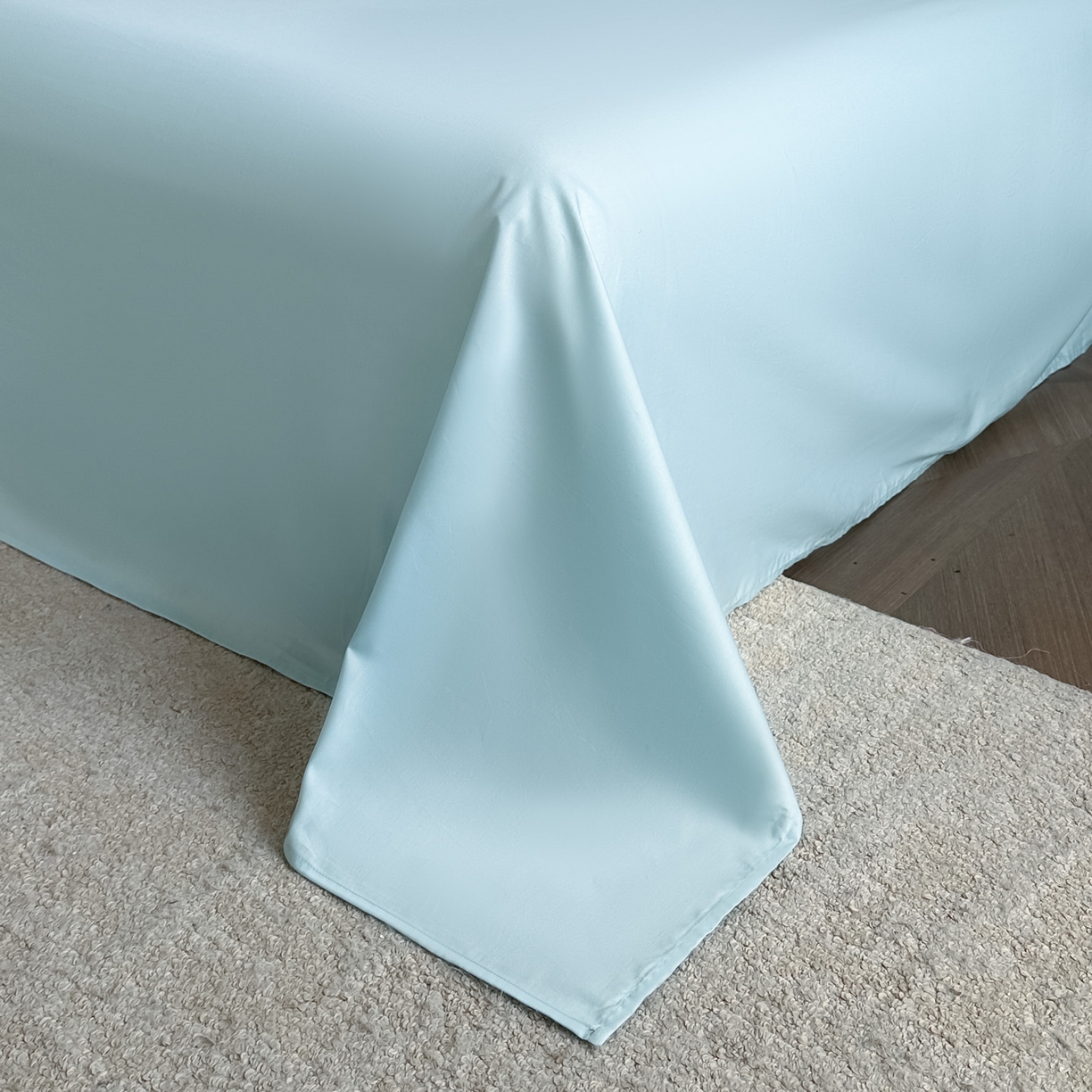 91家纺网 家纺一手货源 找家纺 湘雪家居 2026新款纯棉全棉长绒棉刺绣绣花高端礼盒四件套-蝶恋系列 舞蝶-天青