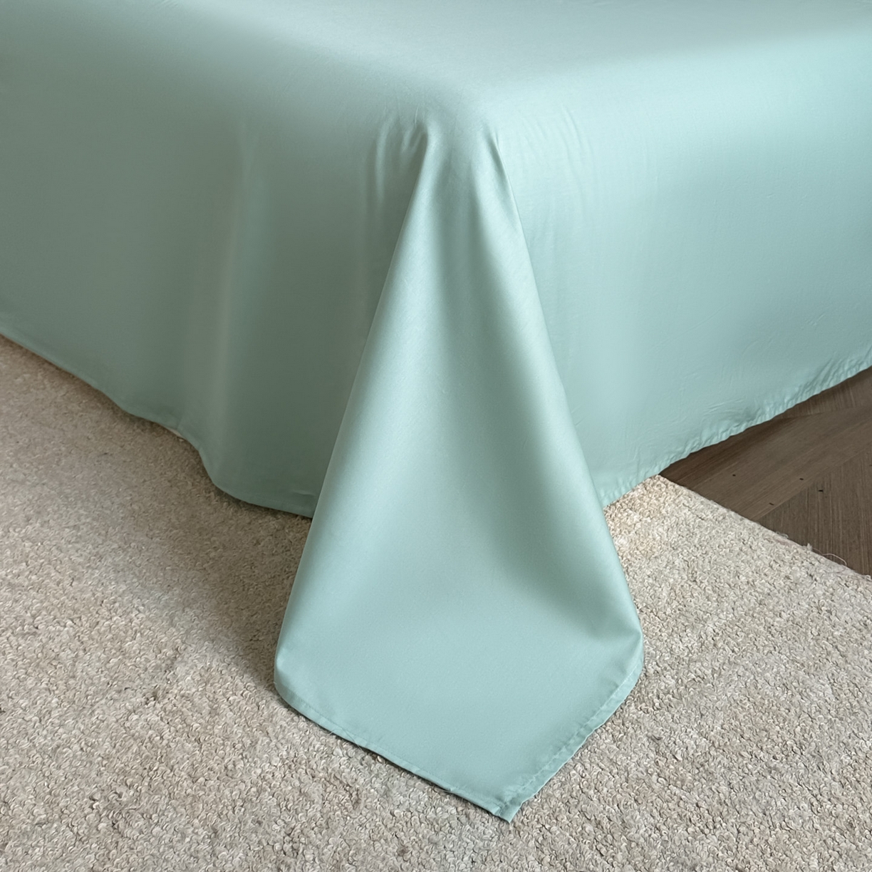 91家纺网 家纺一手货源 找家纺 湘雪家居 2026新款纯棉全棉长绒棉刺绣绣花高端礼盒四件套-蝶恋系列 舞蝶-水绿