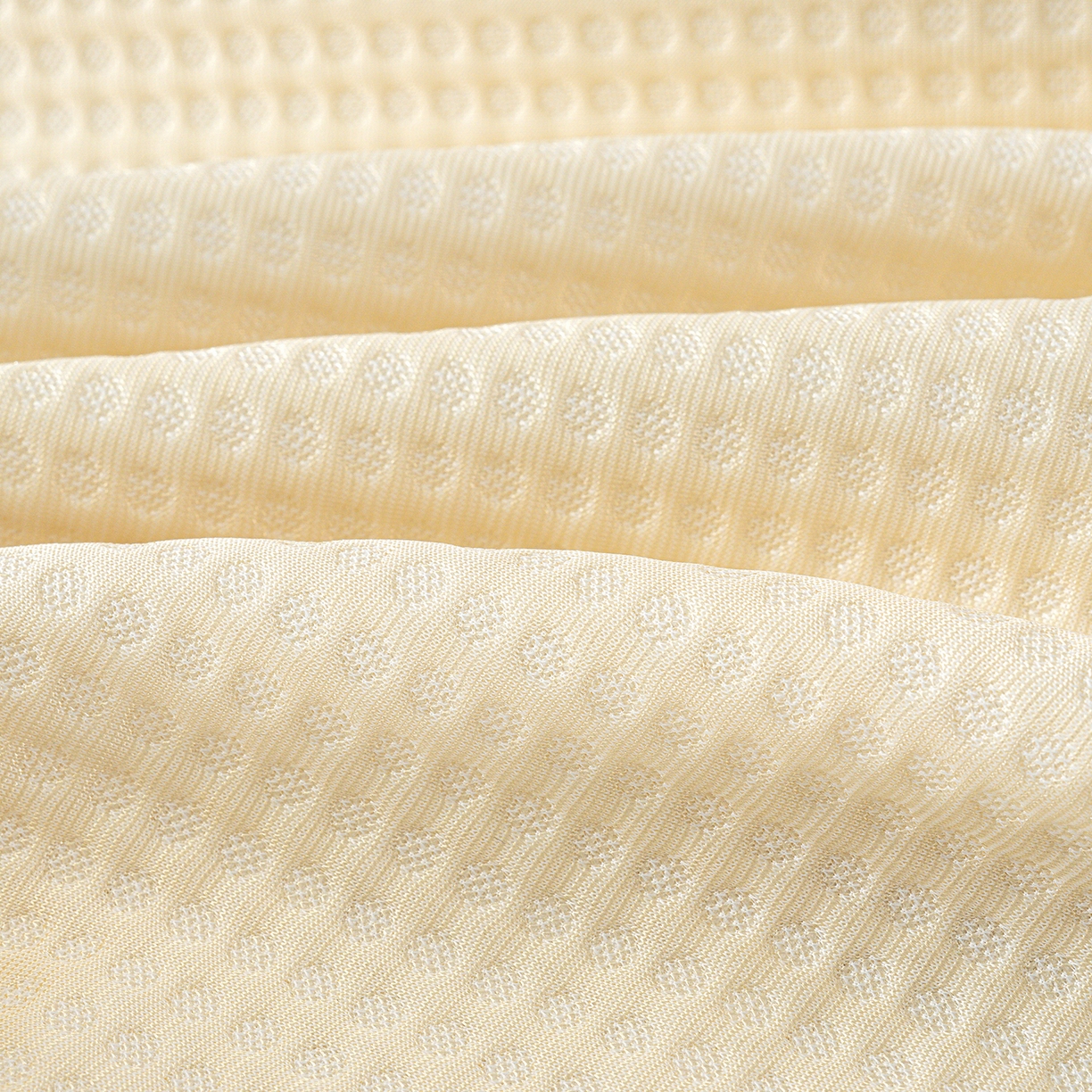 91家纺网 家纺一手货源 找家纺 悦织湾家纺 2026新款床裙款3D华夫格豆豆凉席三件套千鸟阁凉豆豆冰爽夏凉席子三件套 华夫格-米白