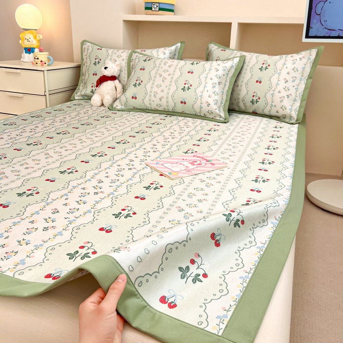 91家纺网 家纺一手货源 找家纺 （总）懒猫家纺 2026新款600D数码印花冰丝凉席系列