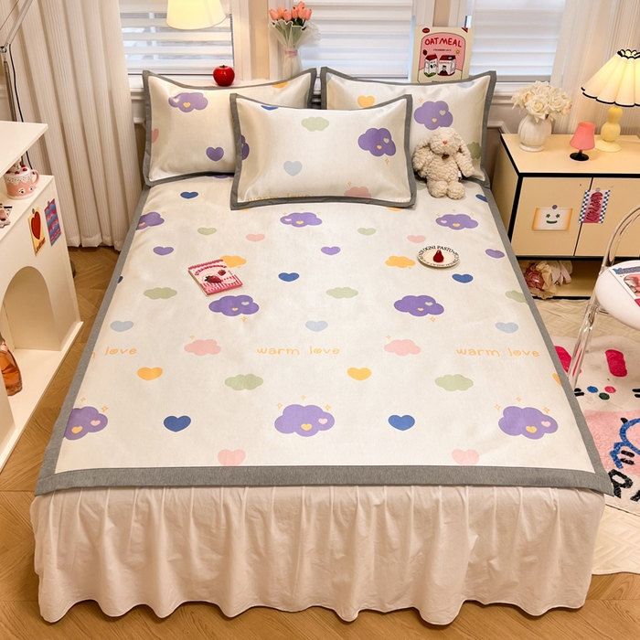 91家纺网 家纺一手货源 找家纺 （总）懒猫家纺 2026新款600D数码印花冰丝凉席系列