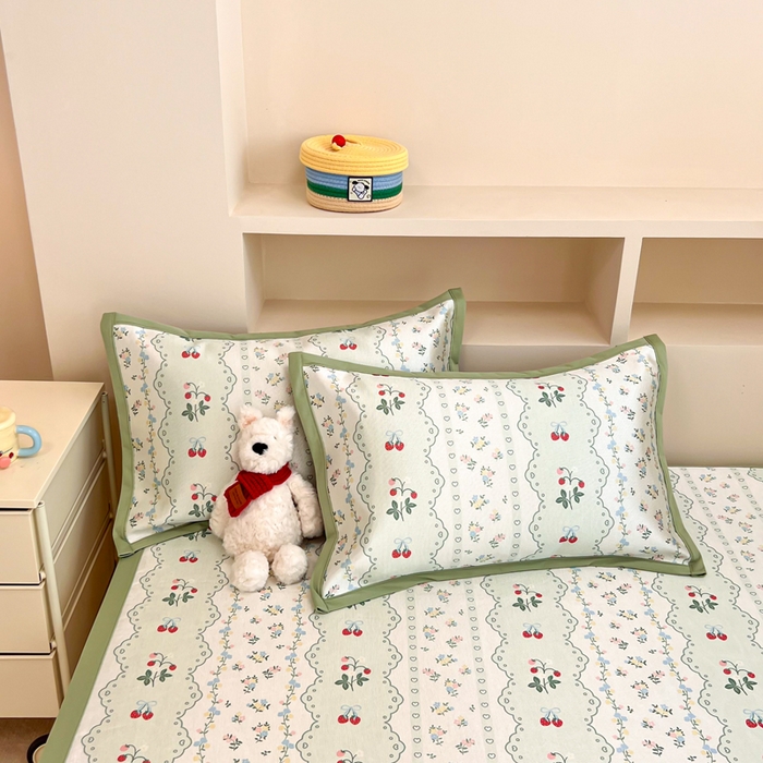 91家纺网 家纺一手货源 找家纺 懒猫家纺 2026新款600D数码印花冰丝凉席系列 缤纷田园