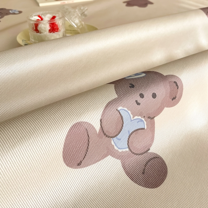 91家纺网 家纺一手货源 找家纺 懒猫家纺 2026新款600D数码印花冰丝凉席系列 可可熊