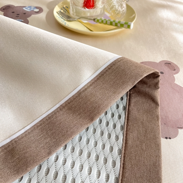 91家纺网 家纺一手货源 找家纺 懒猫家纺 2026新款600D数码印花冰丝凉席系列 可可熊