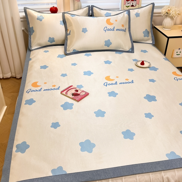 91家纺网 家纺一手货源 找家纺 懒猫家纺 2026新款600D数码印花冰丝凉席系列 星辰