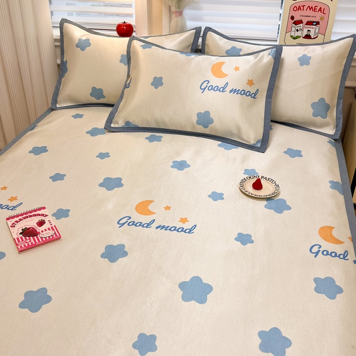 91家纺网 家纺一手货源 找家纺 懒猫家纺 2026新款600D数码印花冰丝凉席系列 星辰