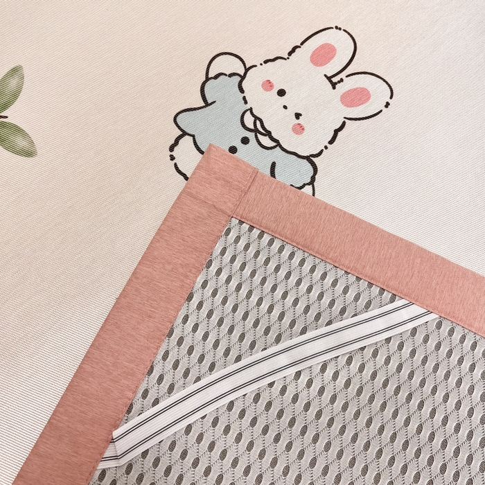 91家纺网 家纺一手货源 找家纺 懒猫家纺 2026新款600D数码印花冰丝凉席系列 兔小桃