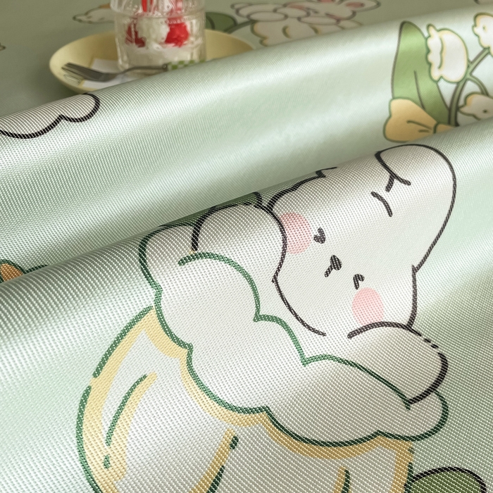 91家纺网 家纺一手货源 找家纺 懒猫家纺 2026新款600D数码印花冰丝凉席系列 铃兰精灵