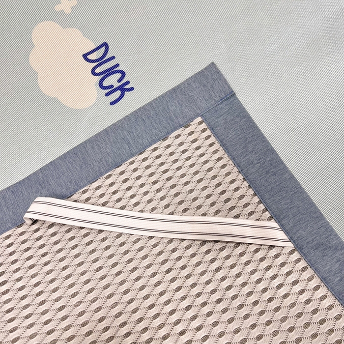 91家纺网 家纺一手货源 找家纺 懒猫家纺 2026新款600D数码印花冰丝凉席系列 幸运鸭