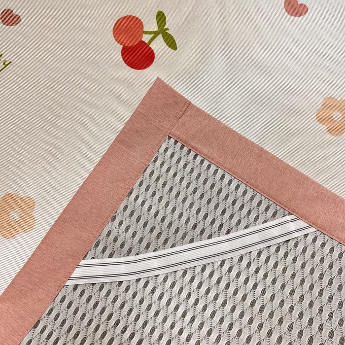 91家纺网 家纺一手货源 找家纺 懒猫家纺 2026新款600D数码印花冰丝凉席系列 小樱桃