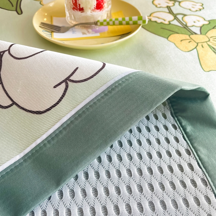 91家纺网 家纺一手货源 找家纺 懒猫家纺 2026新款600D数码印花冰丝凉席系列 铃兰精灵