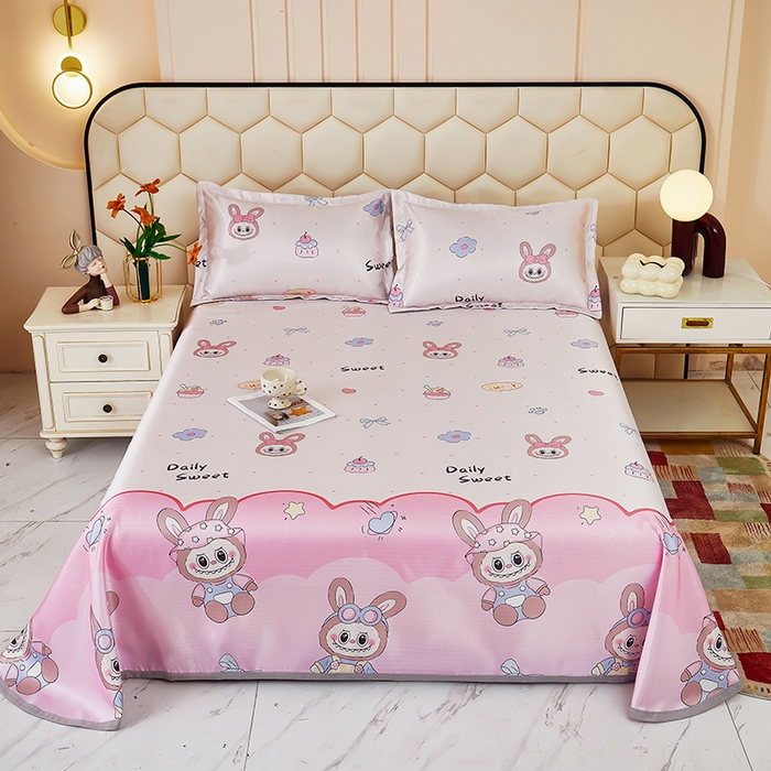 91家纺网 家纺一手货源 找家纺 星窝家纺 2026新款直播电商优选可机洗斜纹提花冰丝凉席三件套 爱多多粉