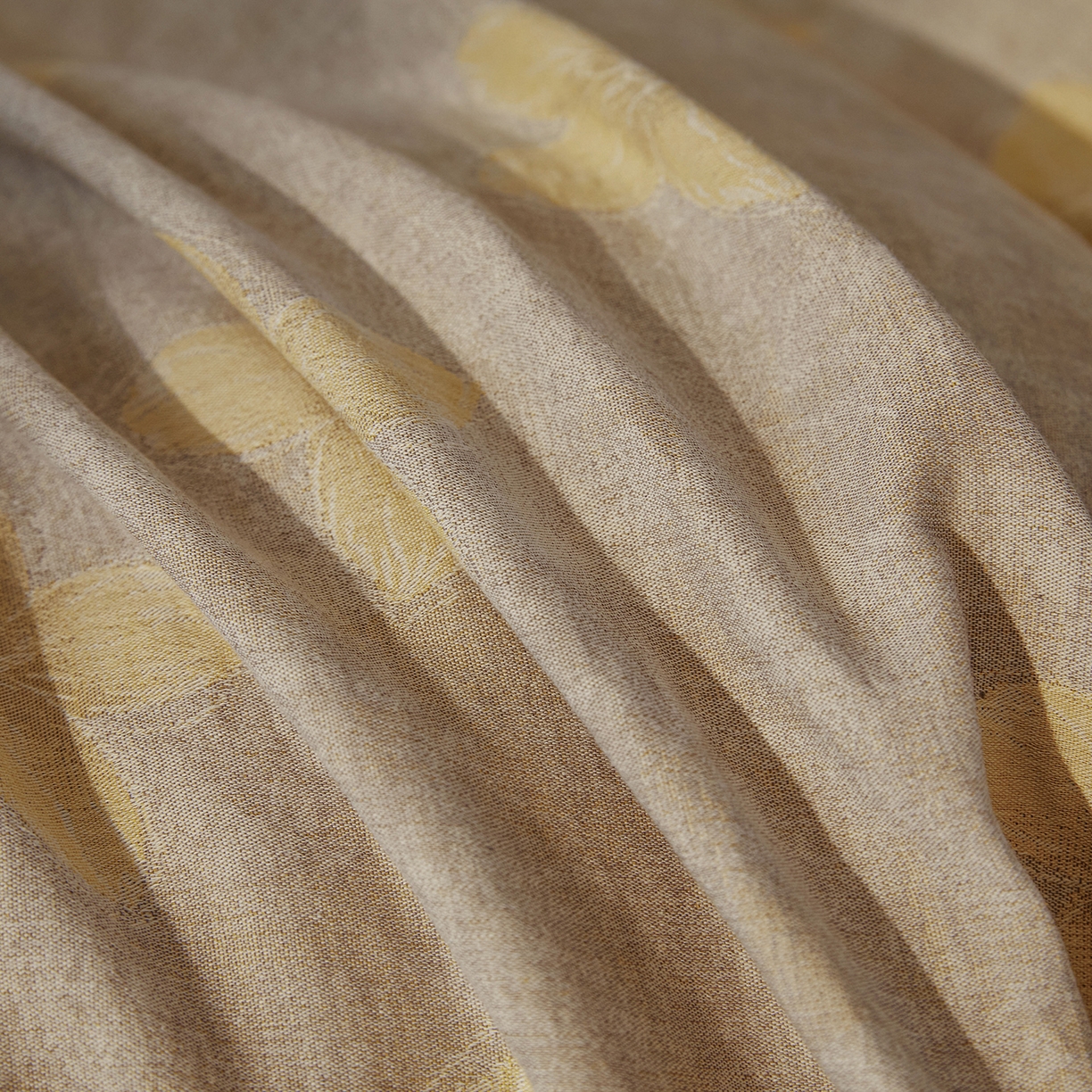 91家纺网 家纺一手货源 找家纺 （总）仰望棉麻双层纱供应链 2026新款艺语一花三色全棉色织提花双层纱纽扣款四件套