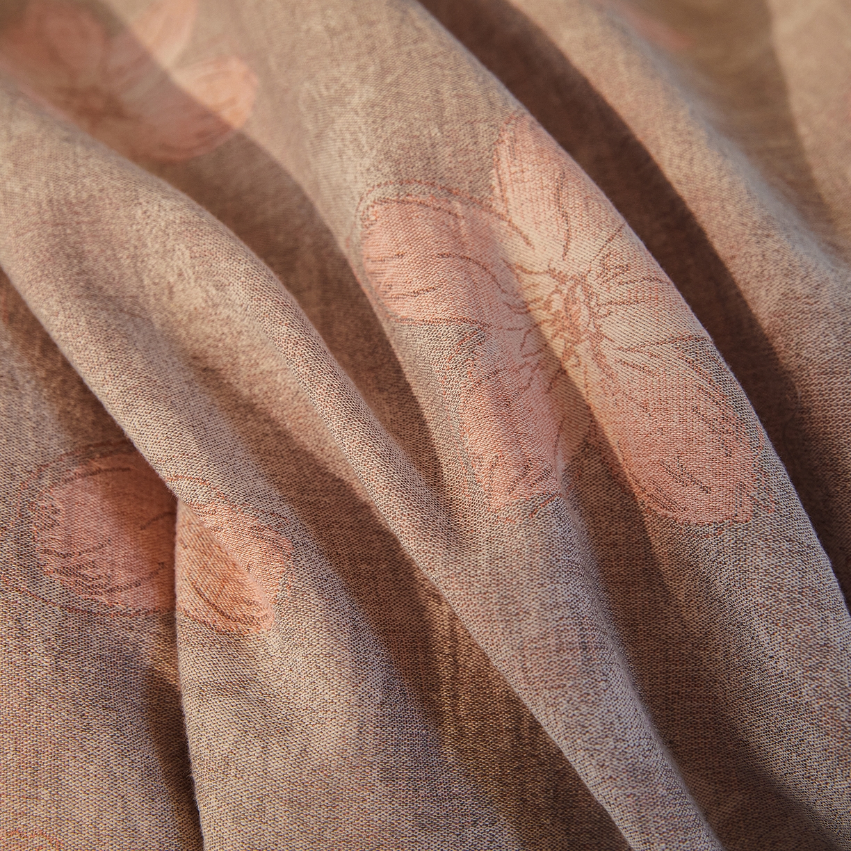 91家纺网 家纺一手货源 找家纺 仰望棉麻双层纱供应链 2026新款艺语一花三色全棉色织提花双层纱纽扣款四件套 艺语-藕紫