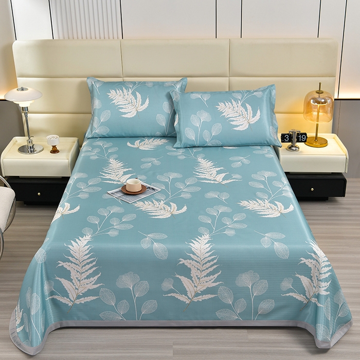 91家纺网 家纺一手货源 找家纺 （总）星窝家纺 2026新款直播电商优选可机洗斜纹提花冰丝凉席三件套