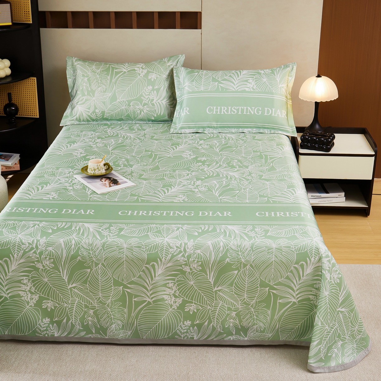 91家纺网 家纺一手货源 找家纺 星窝家纺 2026新款直播电商优选可机洗斜纹提花冰丝凉席三件套 温婉佳人