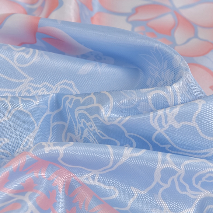 91家纺网 家纺一手货源 找家纺 星窝家纺 2026新款直播电商优选可机洗斜纹提花冰丝凉席三件套 富贵花开