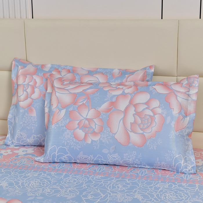 91家纺网 家纺一手货源 找家纺 星窝家纺 2026新款直播电商优选可机洗斜纹提花冰丝凉席三件套 富贵花开