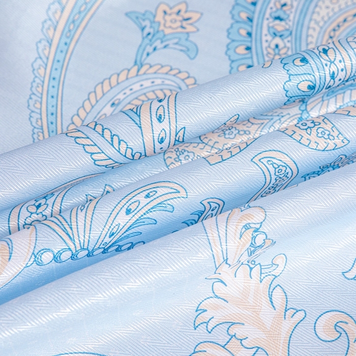 91家纺网 家纺一手货源 找家纺 星窝家纺 2026新款直播电商优选可机洗斜纹提花冰丝凉席三件套 宫廷蓝