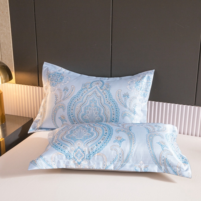 91家纺网 家纺一手货源 找家纺 星窝家纺 2026新款直播电商优选可机洗斜纹提花冰丝凉席三件套 宫廷蓝