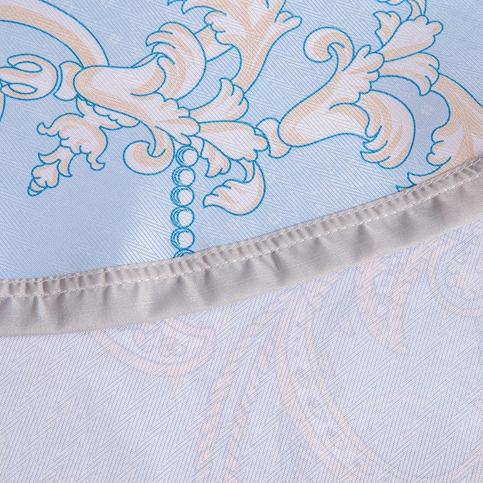 91家纺网 家纺一手货源 找家纺 星窝家纺 2026新款直播电商优选可机洗斜纹提花冰丝凉席三件套 宫廷蓝