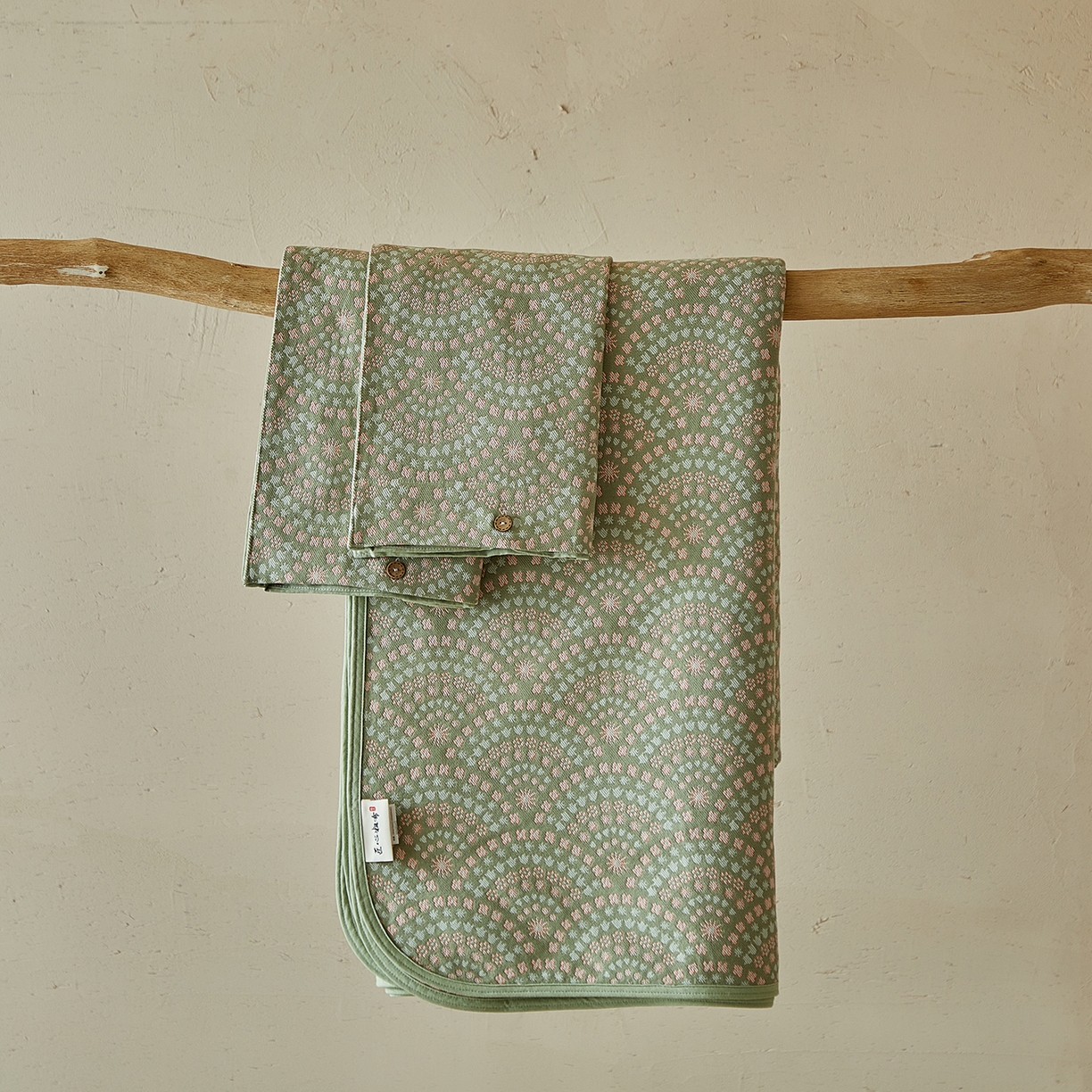 91家纺网 家纺一手货源 找家纺 （总）孑寐家纺 2026新款100%纯棉色织双面大提花老粗布凉席三件套