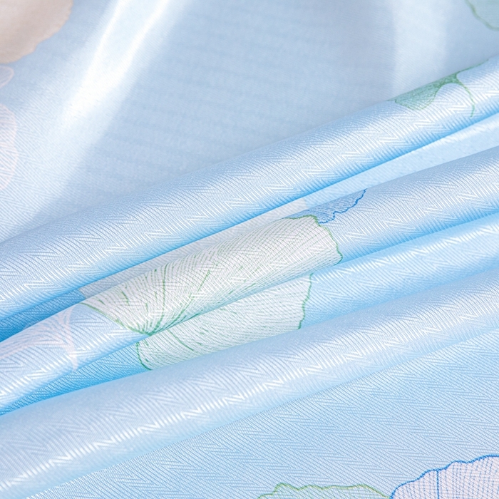 91家纺网 家纺一手货源 找家纺 星窝家纺 2026新款直播电商优选可机洗斜纹提花冰丝凉席三件套 秋韵银杏