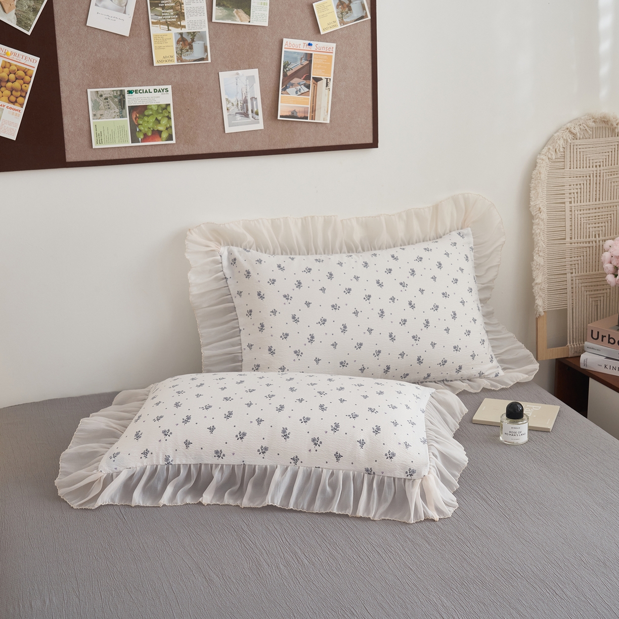 91家纺网 家纺一手货源 找家纺 晨曦家纺 2026新款皱雾纱水洗夏凉被夏被四件套少女ins风韩版 松烟星子