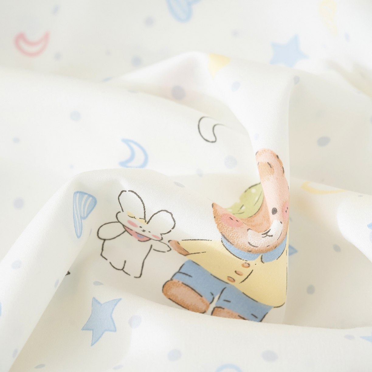 91家纺网 家纺一手货源 找家纺 良佐生活 2026新款A类60支全棉贡缎长绒棉拼角枕套 星语星愿