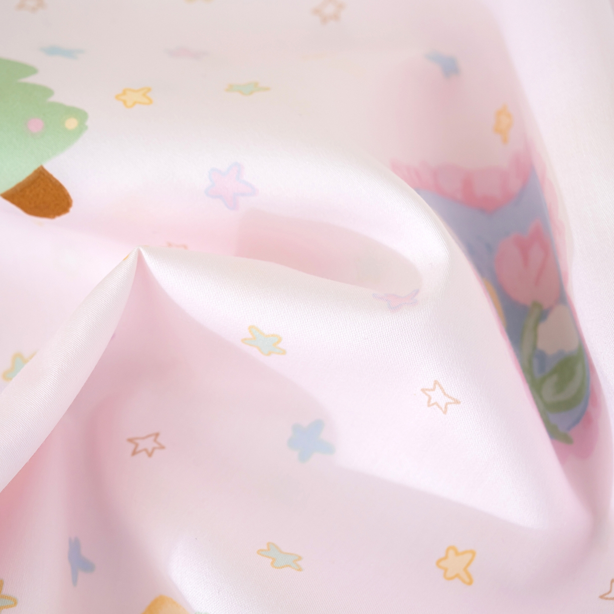 91家纺网 家纺一手货源 找家纺 良佐生活 2026新款A类60支全棉贡缎长绒棉拼角枕套 繁星点点