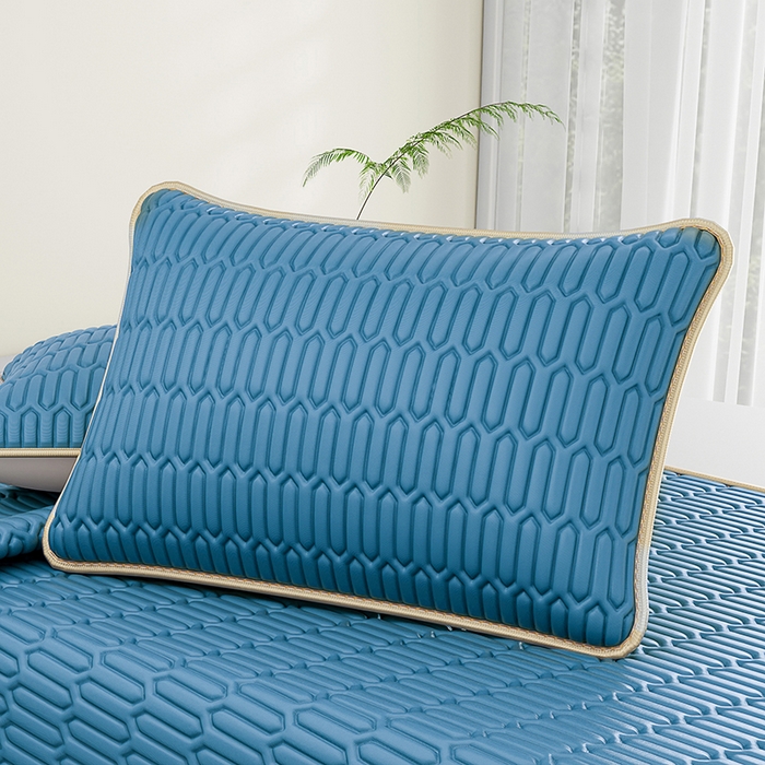 91家纺网 家纺一手货源 找家纺 （总）奇丝雅 2026新款夏季A类纯色乳胶冰丝凉席枕套凉感家用可机洗单人学生宿舍48×74cm一只一对